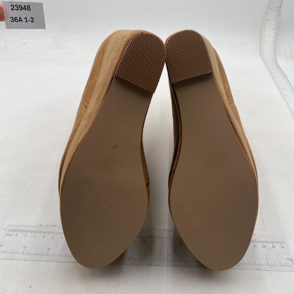 Brown Women Trendy Fur Lined Winter Snow Ankle Bootie Warm Wedge High Heels Boot - Picture 6 of 7